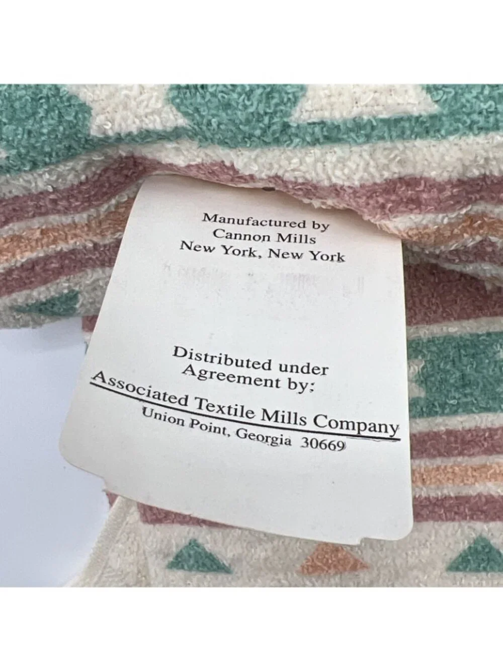 Vintage Cannon Kitchen Towels Southwest Peach Green 2 Pc Set NWT USA